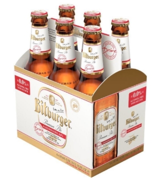 Picture of Bitburger - Drive Non-Alcoholic Pilsner 6pk bottle