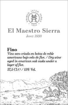 Picture of NV El Maestro Sierra -  Jerez Fino Sherry HALF BOTTLE (375ml)
