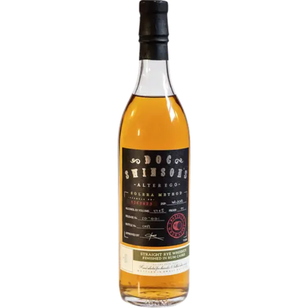 Doc Swinson's Alter Ego Straight Rye Finished Rum Casks Whiskey 750ml