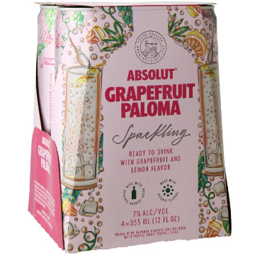 Picture of Absolut Grapefruit Paloma RTD Cocktail 4pk