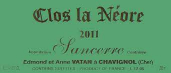 Picture of 2012 Vatan Sancerre Clos Neore