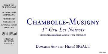 Picture of 2020 Domaine Sigaut - Chambolle Musigny Noirots