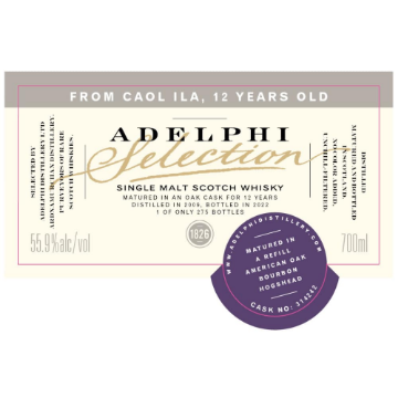 Picture of Caol Ila Adelphi 12 yr Whiskey 700ml