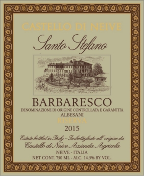 Picture of 2015 Castello di Neive - Barbaresco Riserva Santo Stefano