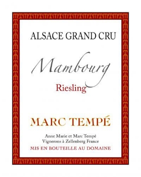 Marc Tempe Riesling Grand Cru Mambourg label