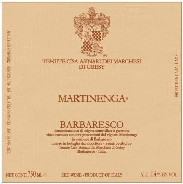 Picture of 2018 Marchesi di Gresy - Barbaresco Martinenga