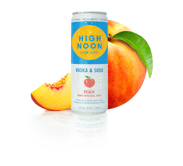 Picture of High Noon Sun Sips - Peach Vodka Soda 4pk