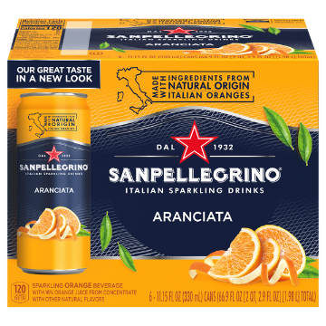 Picture of San Pellegrino Aranciata Sparkling Beverage 6pk