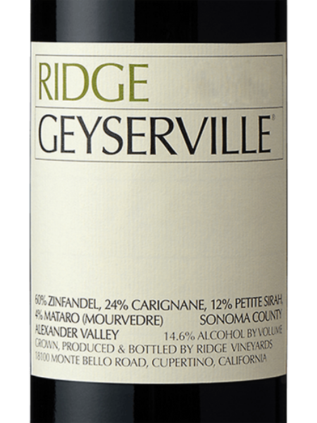 Picture of 2021 Ridge -  Alexander Valley Geyserville Red