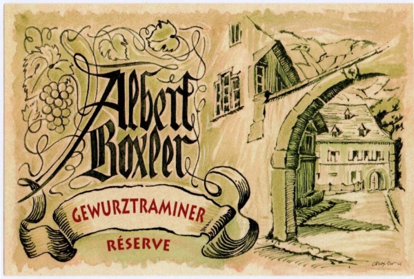 Albert Boxler Gewurztraminer Reserve label