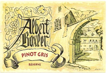 Albert Boxler Pinot Gris Reserve label