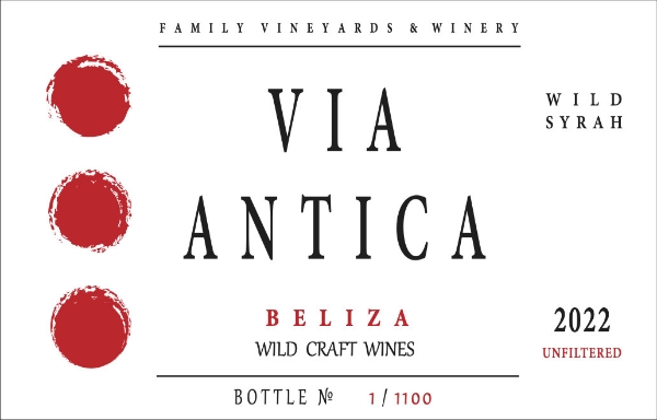 Via Antica Wild Syrah label