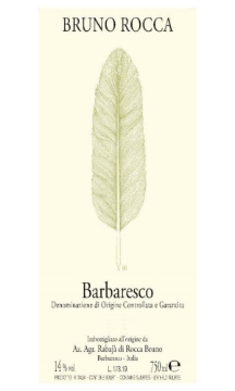 Bruno Rocca Barbaresco label