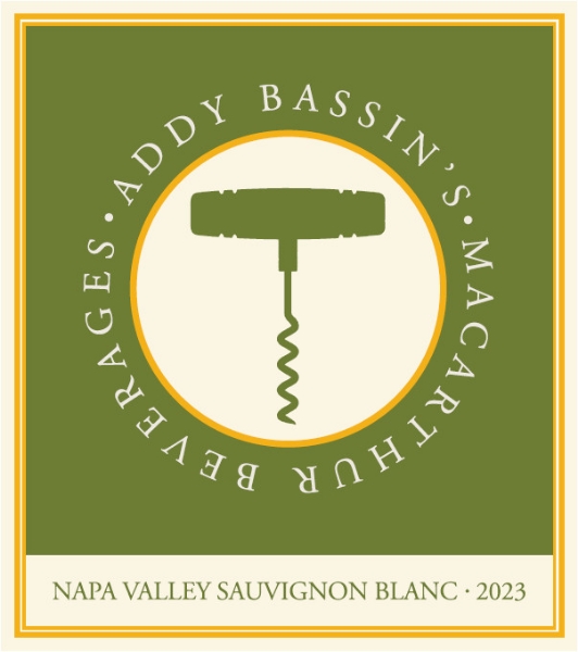 Addy Bassin's Sauvignon Blanc label