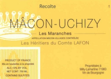 Picture of 2022 Comte Lafon - Macon Uchizy Les Maranches