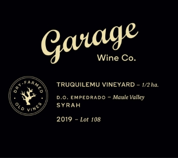 Garage Wine Co. Syrah Truquilemu Vineyard Lot 108 label