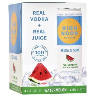 Picture of High Noon Sun Sips - Watermelon Vodka Soda 4pk