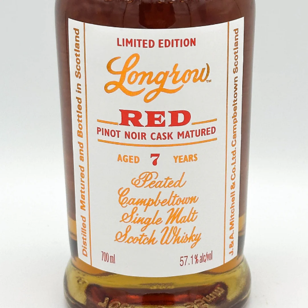 Picture of Longrow Red 7 yr Pinot Noir Cask Matured Whiskey 750ml