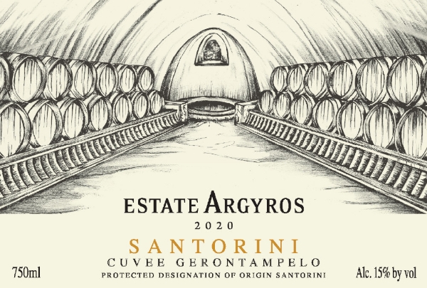 Estate Argyros Assyrtiko Cuvee Gerontampelo label