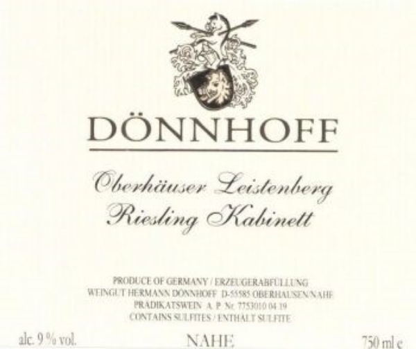 Picture of 2023 Donnhoff - Oberhauser Leistenberg Kabinett (750ml)