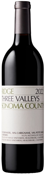 Picture of 2022 Ridge - Zinfandel California Three Valleys (750ml)