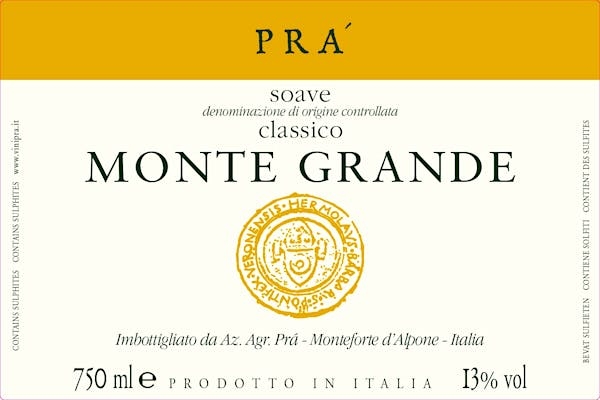 Picture of 2020 Pra - Soave DOC Classico Monte Grande (750ml)