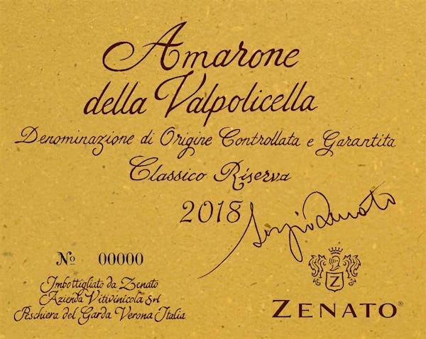 Picture of 2018 Zenato - Amarone della Valpolicella DOCG Riserva Sergio Zenato (750ml)