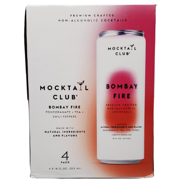 Mocktail Club Bombay Fire Non-Alcoholic Cocktail 4pk