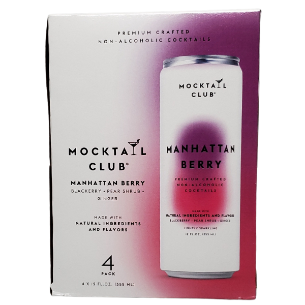 Mocktail Club Manhattan Berry Non-Alcoholic Cocktail 4pk