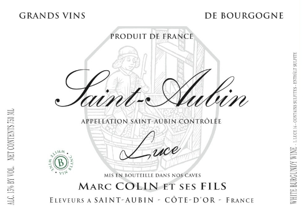 Marc Colin Saint Aubin Cuvee Luce label