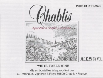 C. Perchaud Chablis label