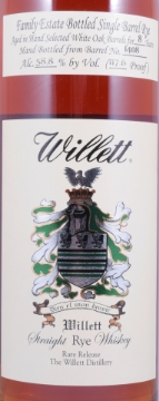 Picture of Willett Knock Knock  8 yr Rye Whiskey 750ml