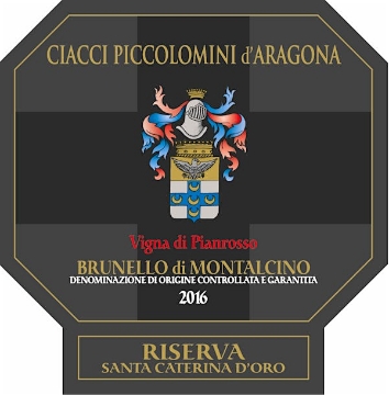 Picture of 2016 Ciacci - Brunello di Montalcino Riserva Pianrosso Santa Caterina D'Oro (750ml)