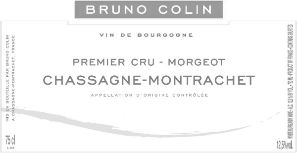 Bruno Colin Chassagne-Montrachet Morgeot label