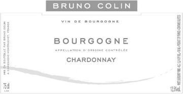 Bruno Colin Bourgogne Chardonnay label