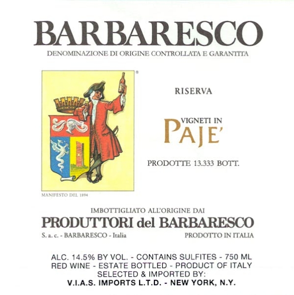 Picture of 2020 Produttori del Barbaresco - Barbaresco Riserva Paje (750ml)
