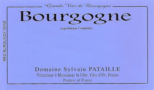Sylvain Pataille Bourgogne Rouge label