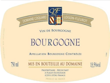 Coquard Loison Fleurot Bourgogne Rouge label