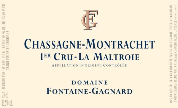 Fontaine-Gagnard Chassagne-Montrachet 1er Cru La Maltroie label