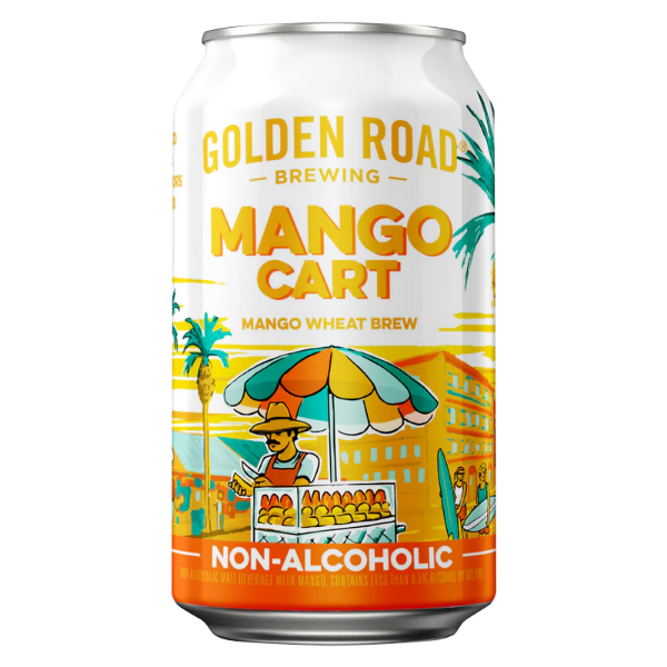 Picture of Golden Road Brewing Non-Alc Mango Cart Wheat Ale Alcohol Free 6pk
