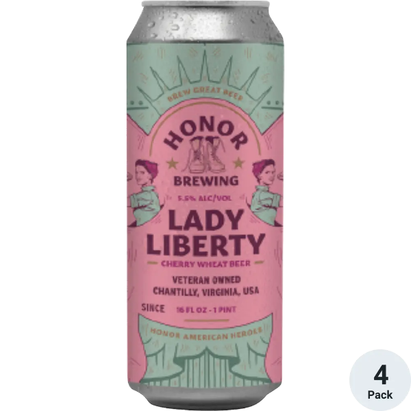 Picture of Honor Brewing Lady Liberty Wheat Ale 4pk