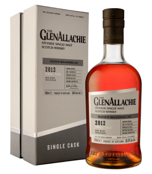 Picture of Glenallachie 12 yr 2012 Red Wine Hogshead Cask No 804564 Single Malt  Whiskey 700ml