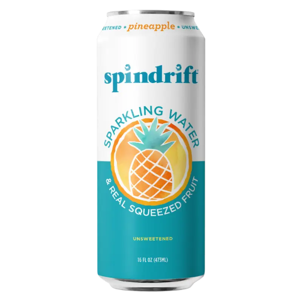 Picture of Spindrift spiked sparkling water unsweetened pineapple 19.2oz